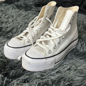White Platform Converse